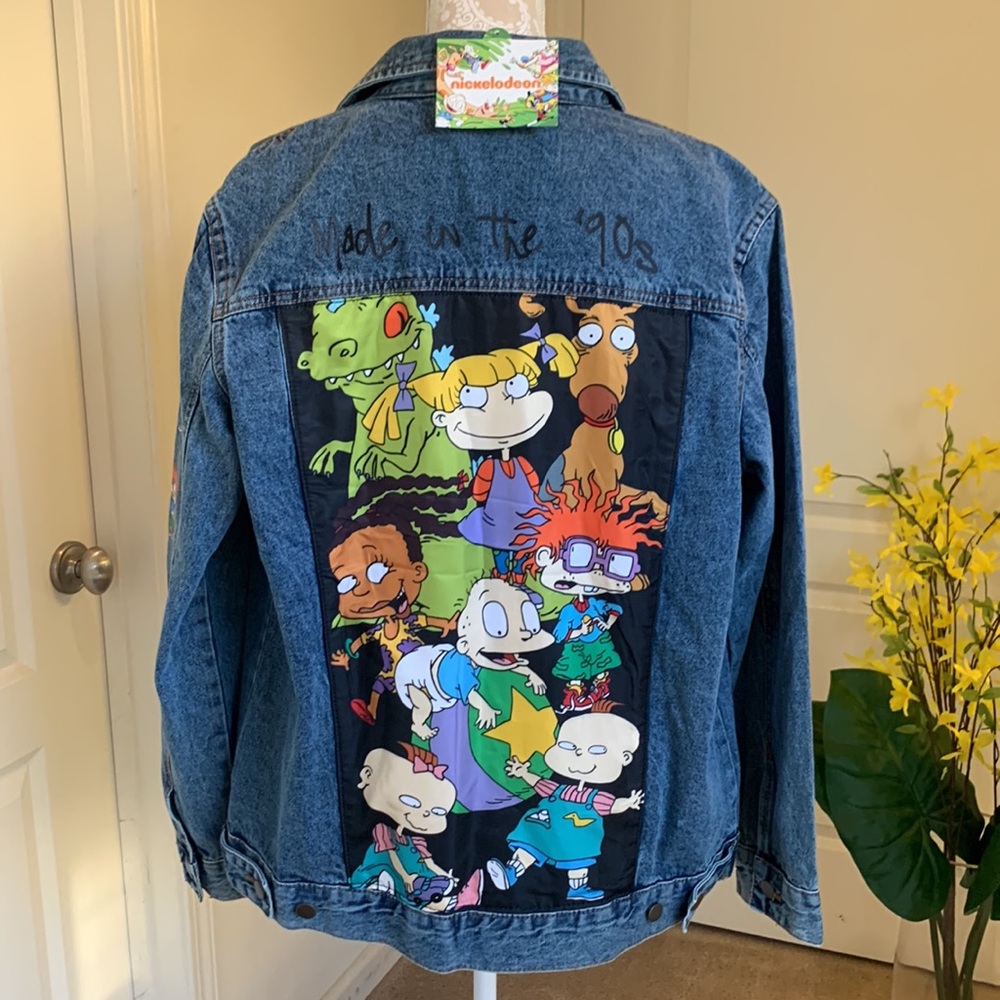 Rugrats nickelodeon 90's vintage jeans jacket NWT size M